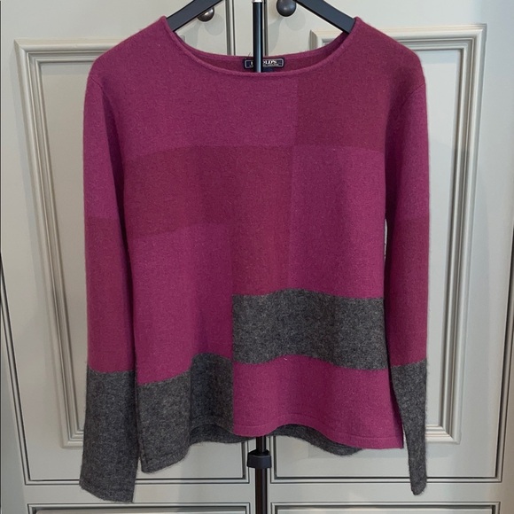 Harold's Sweaters - Harold's 100% Cashmere Colorblock Crewneck Sweater